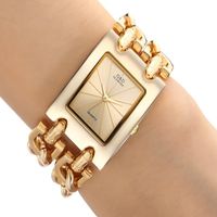 Relógios de pulso 2021 mulheres assistir pulso de luxo analógico relógios de quartzo de aço inoxidável moda rhinestone pulseira cadeias duplas presentes