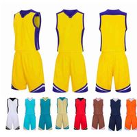 Nxy Men&#039;s T-shirts Men Basketball Jerseys Set Throwback Sport Clothing Kit College Team Tracksuit Blank Boys Suit Uniforms Print 0314