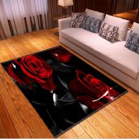 Dywany Róża Kwiat 3D Drukowanie Duży Carpet Multicolor Różowy Czerwony Wedding Decor do Living Home Mata Antislip Room Girls