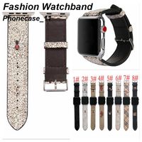 Moda Couro Watchband Para Iwatch Band Designer Designer Smart Straps 42mm 38mm 40mm 44mm iWatch2 3 4 5 051827