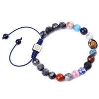 Universum Solarsystem Perlen Armband Lava Rock Naturstein Energie Perlen Armbänder für Frauen Männer Modeschmuck