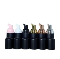 Matte Black Travel Seifenflasche Kunststoffschaumflaschen Mini Schaumpumpenspender Für Reinigung Kosmetik Verpackung 60ml SN5942