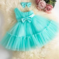 Abiti da ragazza Baby Summer Dress Infant Girls Princess 1 anno Birthday Battestrist Gown Party Wedding 3 6 9 18 24 mesi Bambini da bambino