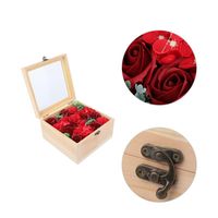 Couronnes de fleurs décoratives 1 boîte carré cadeau simulé de fleur rose savon créatif