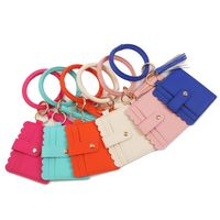 Bangle Bracelet Card Bag Wallet Keychain Wristlet Keyring Le...