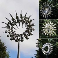 Benzersiz ve Büyülü Metal Fırıldak Açık Dinamik Rüzgar Spinners Rüzgar Alıcı Egzotik Yard Veranda Çim Bahçe Dekorasyon Y0914