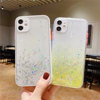 2022 Bling Glitter Hybird Anti-Shock Clear TPU Cell phone Cases for iPhone 13 Pro Max 12 mini 11 X XS XR 6 7 8 Plus Full Protector Camera Epoxy Cover New year gift