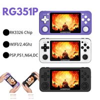 Hot R351P 3,5 Zoll IPS Handheld Retro Spielkonsole RK3326 Open Source 3D Rocker 64G 5000 PS MD Videomusik Spiele Spieler
