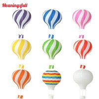 Vit varmluftsballonger, 5 stycken / sats, 12 tum och 30 cm, papperslyktor, 17 färger för bröllop, barnparti, födelsedag, älskling Q0810