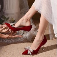 Dress Shoes 2022 Fashion Spring Summer Red Sexy Pumps High T...