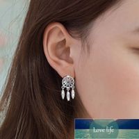 Indiska silverpläterade örhängen Modefjädrar Studörhängen för kvinnor Earing Smycken Earringar Silverfärg Örhängen Kolczyki Fabrikspris Expert Designkvalitet