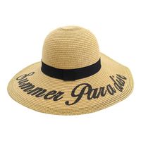 Chapeaux larges chapeaux Lady paille chapeau d'été adulte écran solaire de soleil de loisirs pliable plage extérieur
