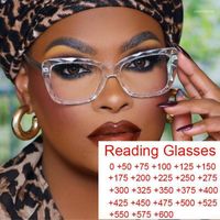 Güneş Gözlüğü Kadın Okuma Büyüteç Gözlük Şeffaf Kare Çerçeve Marka Tasarımcısı Bilgisayar Anti-Yorgunluk Presbiyopi Gözlük 0 - +6.0