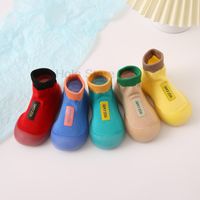 Primeiros caminhantes bebê meninas meias sapatos deslizamento-na primavera primavera outono toddlers prwalkers moda infantil fundo macio 5-48m