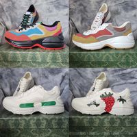 Top Quality Cuir Sneaker Hommes Femmes Chaussures avec Strawberry Wave Bouche Tiger Tiger Imprimer Trainer Vintage Home011 20