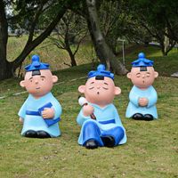 Outdoor Garten Landschaft Square Cartoon Skulptur Kinder Schule Lesezeichen FRP Leser Landung Ornamente