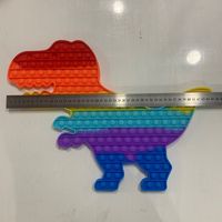 Super große Größe 45 cmx30cm Spielzeug Regenbogen Dinosaurier Pops Push Blase Zappeln Spielzeug Stress Relief Autismus braucht Kinder Geschenke