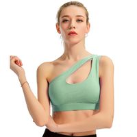 Yoga Outfit One Shoulder Proof Sport Bra For Women Hollow Ou...