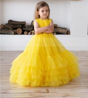 Vestido De Tul Amarillo Niñas Formales al por mayor a precios baratos |  DHgate