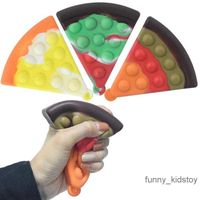 US Stock 3D Pizza Squishy Fidget Leksaker Sensory Bubbles Squeeze Balls Decompression Push Games Finger Special Behöver Autism Stress Relief Toy
