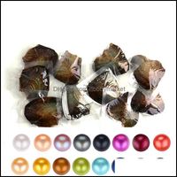 Perle lose Perlen Schmuck DIY 6-8mm Süßwasser Akoya Auster mit einzelnen Perlen gemischt 25 Farben Top Qualitätskreis natürlich im Vakuumpaket