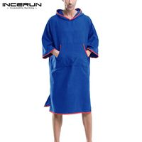Men' s Sleepwear INCERUN Men Hooded Bathrobes Homewear 2...