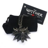 Designer The Witch 3 Wizard Medal Original Wolf Wolf Head Collana Pendant Head Commercio all'ingrosso