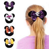 Cascino Bow Capel Corda Halloween Mouse Mouse Forma per orecchio Hairbands con paillettes Spider Ghost BAT Divertente per accessorio per feste