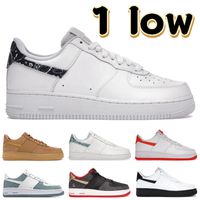Moda 1 Low Mens Sapatos Correndo Ano Novo Chinês LX Paisley Branco Black Blue Linho Multi-Cor Laranja Homens Treinadores Mulheres Sneakers US 5.5-11