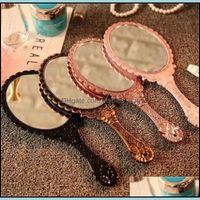 Mirrors Home Décor & Garden Hand Held Makeup Mirror Romantic Vintage Lace Hold Oval Round Cosmetic Tool Dresser Gift 21 L2 Drop Delivery 202
