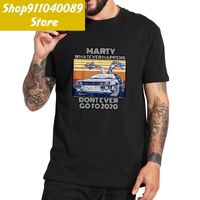 Мужские футболки автомобиля Marty Что бы ни случилось, не ходи к 2021 футболку графическая футболка с короткими рукавами Tee Homme