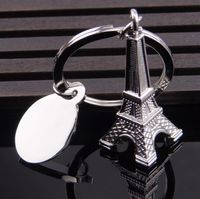 Silber Paris Kette Keychain Eiffel Tour Anhänger OOA4607 Französisch Schlüssel Modell Souvenir Tower 50 stücke Schlüsselring Femjr