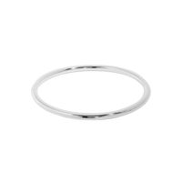 S990 Solid Silver Bangle Fina Smycken 3.2mm Simple Släta Bangles För Kvinnor Bröllop Förlovningsfödelsedag Presenter