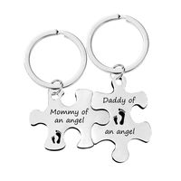 2022 new Stainless Steel Lover Couple engraved Letters Key Rings Jewelry For Christmas Gift keychain