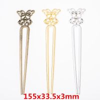 10pcs 155*33MM Antique hairpin bronze silver color butterfly hair stick gold hairstick ethnic hairwear hair jewelry bookmark