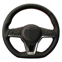 Capa do volante do carro Couro artificial DIY para Nissan X-Trail Qashqai Março Serena Micro Kicks 2017-2019 Altima Teano 2019 H220422