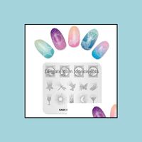 Nail Art Templates & Salon Health Beauty Arrival Fashion 014 Stam Plates Manicure Template Image Stamp Plate Print Stencil Drop Delivery 202