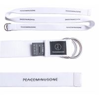 KPOP GD Peaceminusone Black White Letter Impression de la ceinture G-dragon Y0909