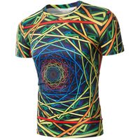 T-shirt estiva Personalizzata 3D stampa geometrica stampa casual TEES POLOS Abbigliamento da uomo a maniche corte