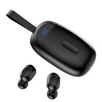 JS25 fone de ouvido sem fio LED Display DGITAL HiFi estéreo TWS Earbuds Bluetooth 5.0 Esporte Headphone Dual Channel