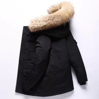 Mens Downs jacket Explosion models new canada winter jackets real wolf fur big pockets tech coat thick outwear duck down fashion hooded out clothes warm parka leather