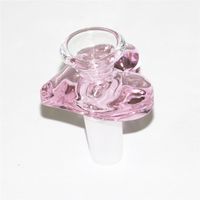 Coração forma de vidro desliza tigela peças de vidro tigelas funil fumar acessórios 14mm coletor de néctar masculino cinzeiro