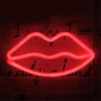 Decorative light neon lip sign LED night lights bedroom decoration birthday wedding party house wall decor valentines day gift