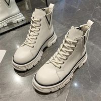 Compre al por mayor Botines De Tacón Grueso Blanco Plataforma de bajo  precio \u0026 de calidad con envío gratuito | Es.DHgate