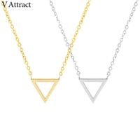 V Przyciągnij 10 sztuk Minimalizm Biżuteria Geometryczna Hollow Triangle Naszyjnik Ze Stali Nierdzewnej Bijoux Femme Chocker Friends Prezent 210929
