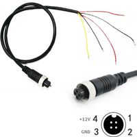 Car Rear View Cameras& Parking Sensors MDVR Camera Accessories Monitoring Aviation Female Cable Connector AV DC BNC Audio Video Output 4 Pin
