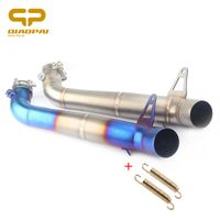 Motorcycle Exhaust System For CBR1000 CBR 1000 Middle Pipe Link Muffler Mid Tube Slip On Adapter 2008 2009 2010 2011 2012