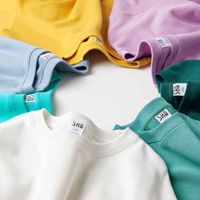 Mäns Hoodies 350g Solid Färg Höst Vinter Oversize Cotton Mens Sweater Candy Loose Shoulder Round Neck Men
