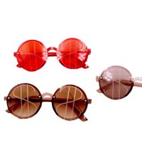 Çocuk Güneş Gözlüğü Kız Erkek Plaj Koruyucu UV400 Ultraviyole geçirmez Çocuklar Çocuk Aksesuarları Vintage Yuvarlak Çerçeve Sevimli Şık Bebek Gölge B9700