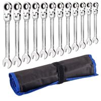 Hand Tools Ratchet Wrench Set 12 Pieces 8- 19mm Gear Ring Com...
